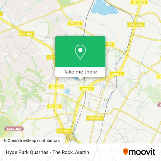 Mapa de Hyde Park Quarries - The Rock