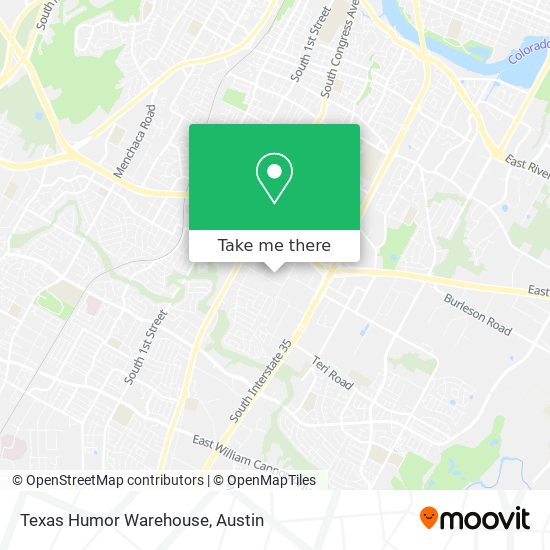 Texas Humor Warehouse map