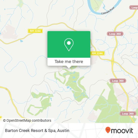 Mapa de Barton Creek Resort & Spa