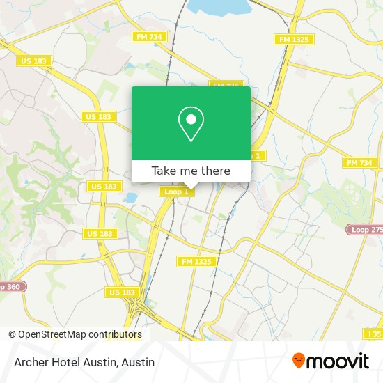 Mapa de Archer Hotel Austin