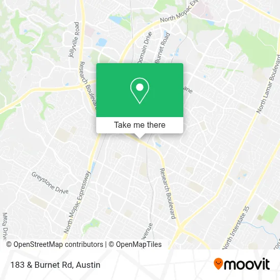 183 & Burnet Rd map