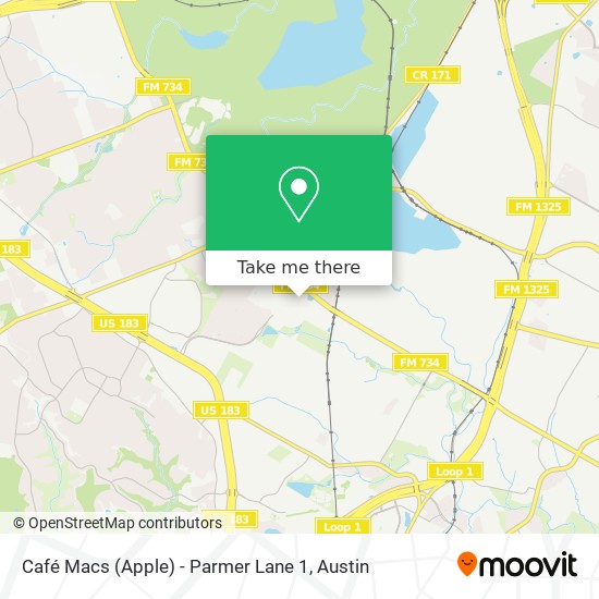 Mapa de Café Macs (Apple) - Parmer Lane 1