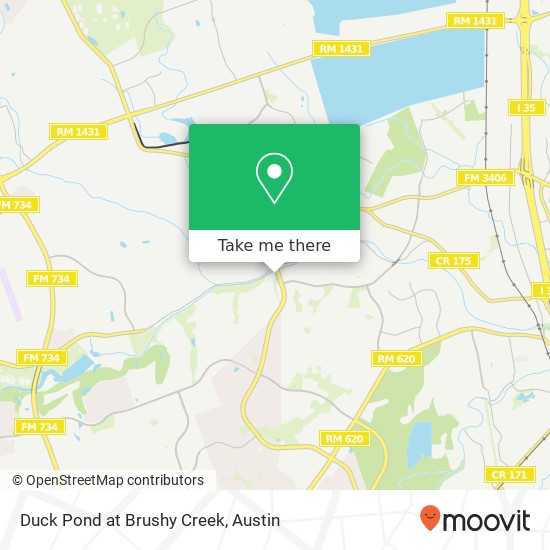 Duck Pond at Brushy Creek map