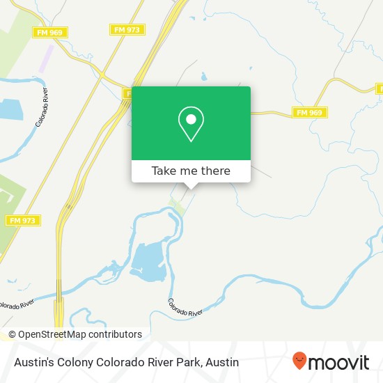 Mapa de Austin's Colony Colorado River Park