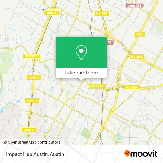 Mapa de Impact Hub Austin