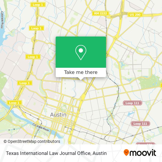 Mapa de Texas International Law Journal Office