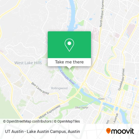 Mapa de UT Austin - Lake Austin Campus