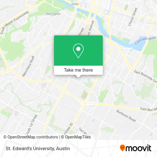 St. Edward's University map