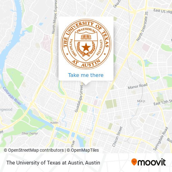 The University of Texas at Austin map