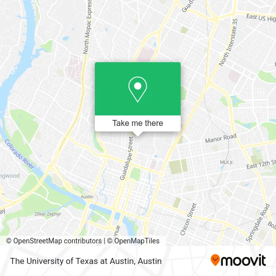The University of Texas at Austin map