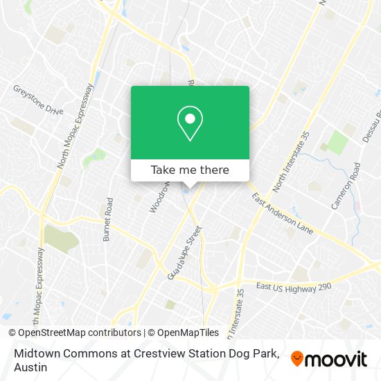 Midtown Commons at Crestview Station Dog Park map