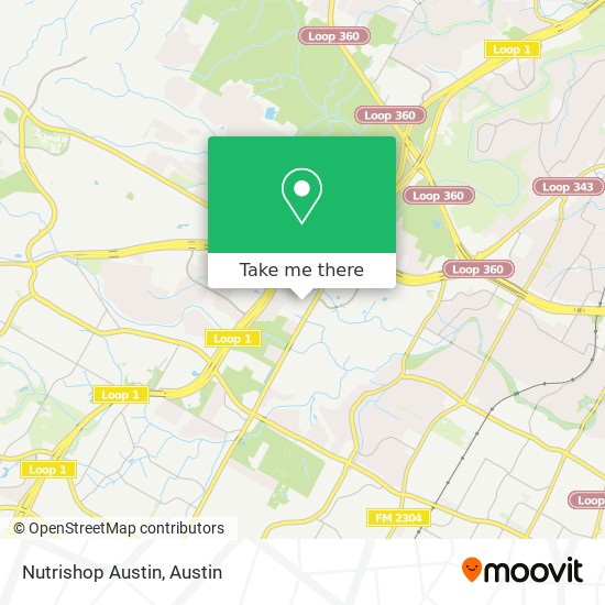 Nutrishop Austin map