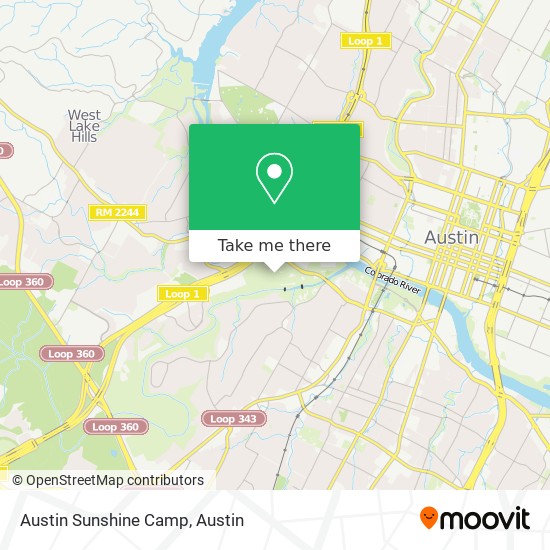Mapa de Austin Sunshine Camp