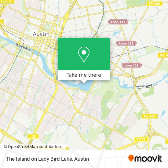 The Island on Lady Bird Lake map