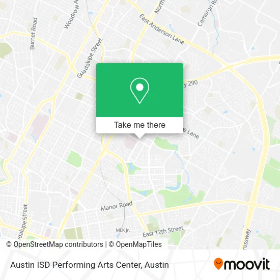 Mapa de Austin ISD Performing Arts Center