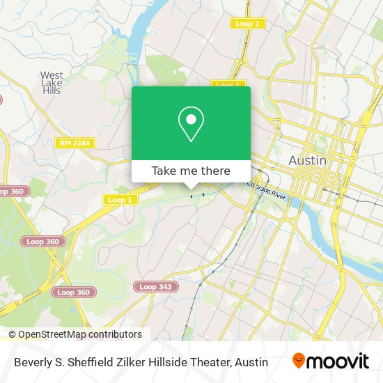 Mapa de Beverly S. Sheffield Zilker Hillside Theater