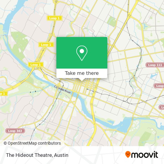 The Hideout Theatre map