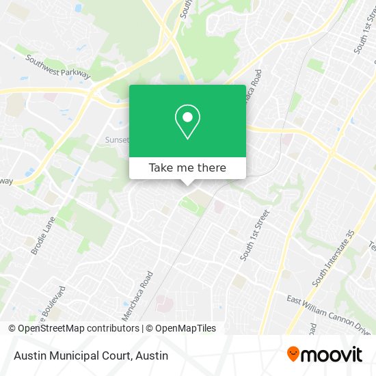 Austin Municipal Court map