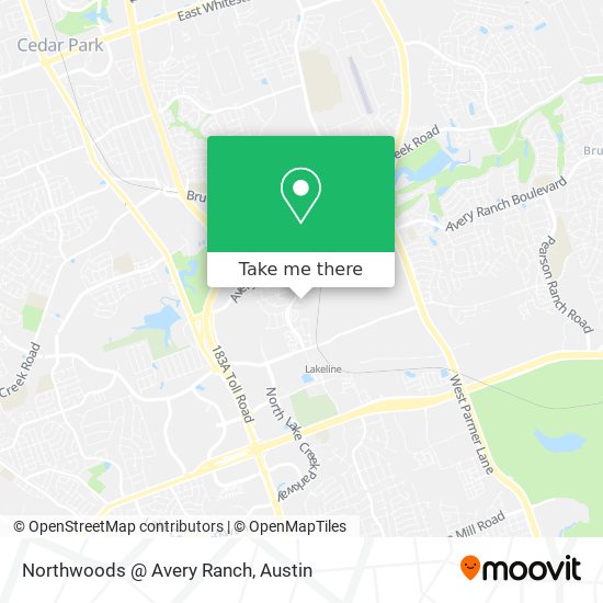 Northwoods @ Avery Ranch map