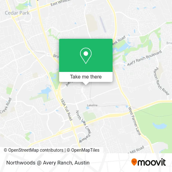 Northwoods @ Avery Ranch map
