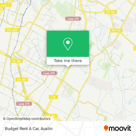 Budget Rent A Car map