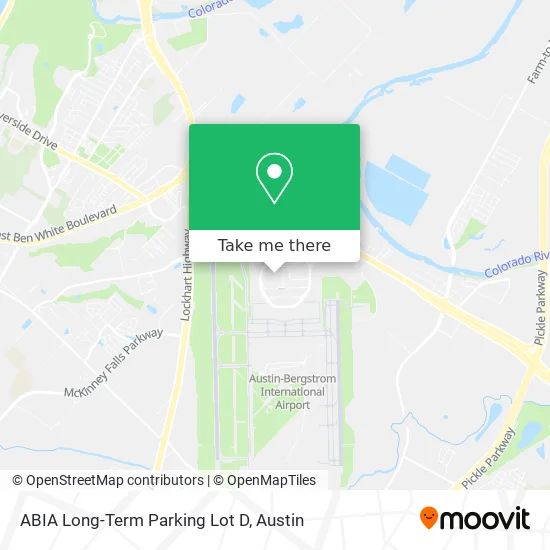 Mapa de ABIA Long-Term Parking Lot D