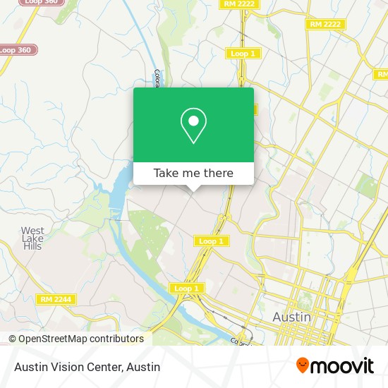 Mapa de Austin Vision Center