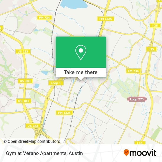 Gym at Verano Apartments map