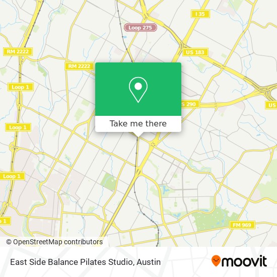 Mapa de East Side Balance Pilates Studio