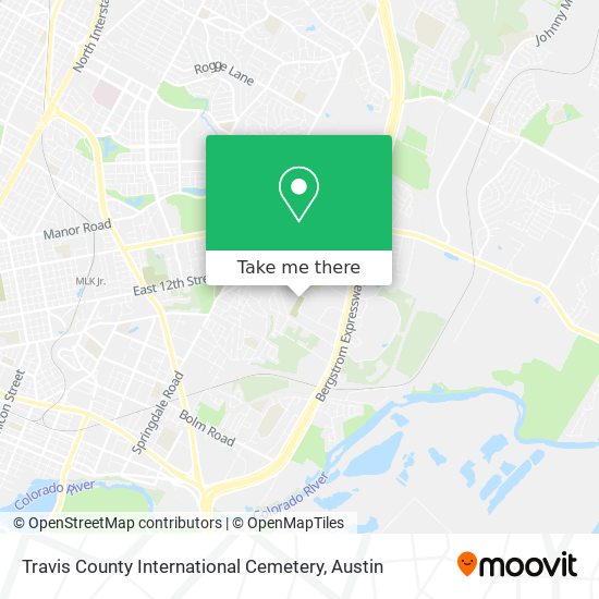 Travis County International Cemetery map