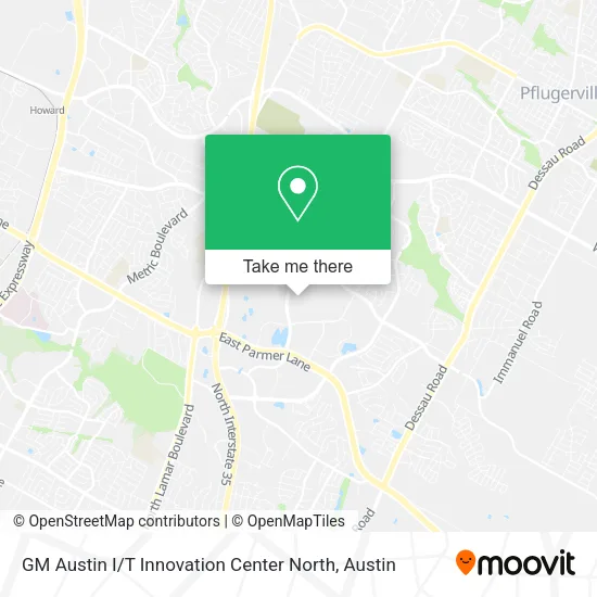 GM Austin I / T Innovation Center North map