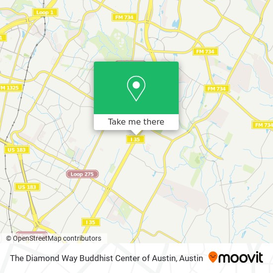 The Diamond Way Buddhist Center of Austin map