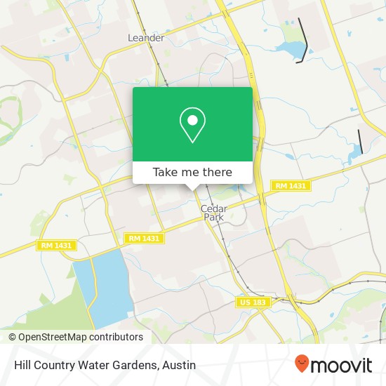 Hill Country Water Gardens map