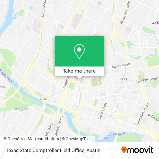 Mapa de Texas State Comptroller Field Office