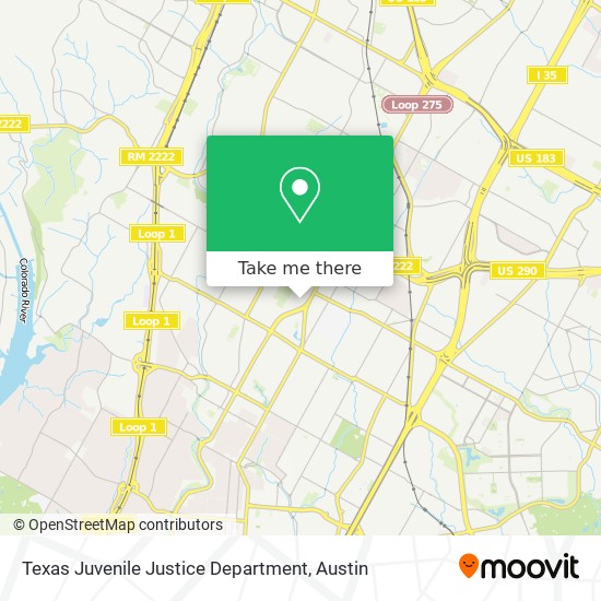 Texas Juvenile Justice Department map