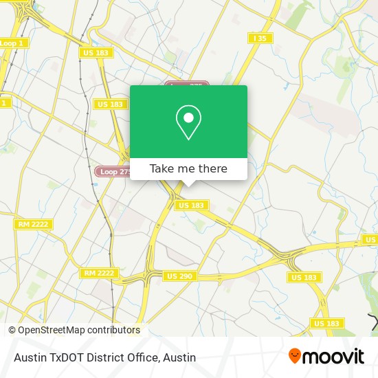 Mapa de Austin TxDOT District Office