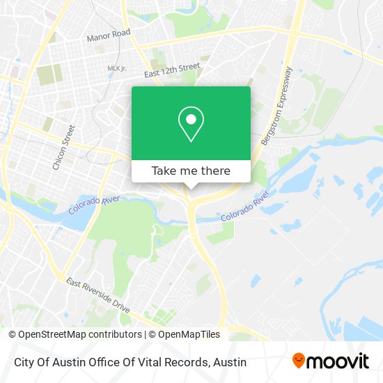 City Of Austin Office Of Vital Records map