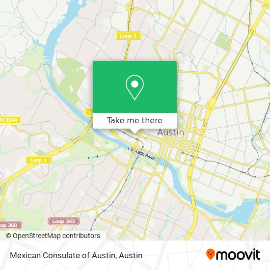 Mexican Consulate of Austin map