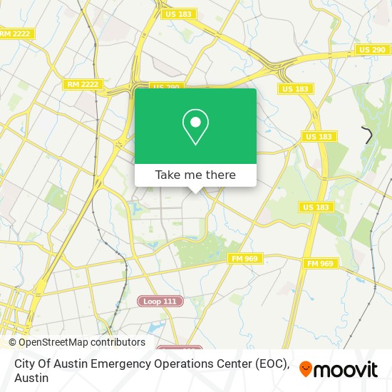 Mapa de City Of Austin Emergency Operations Center (EOC)