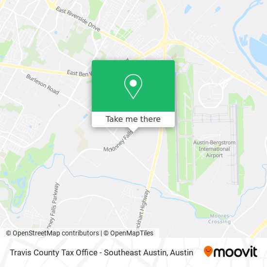 Travis County Tax Office - Southeast Austin map