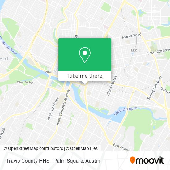 Travis County HHS - Palm Square map