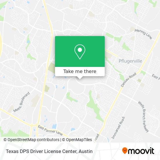 Mapa de Texas DPS Driver License Center