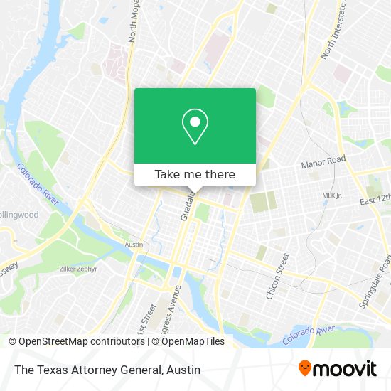 Mapa de The Texas Attorney General