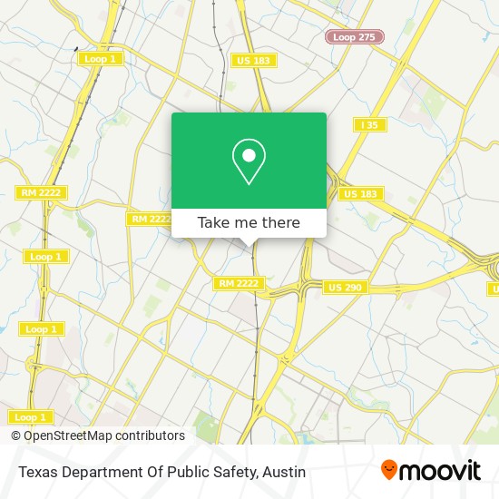 Mapa de Texas Department Of Public Safety