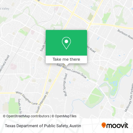 Texas Department of Public Safety map