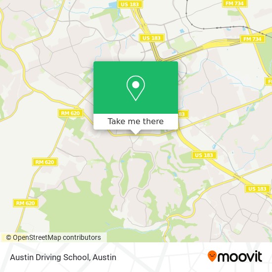 Austin Driving School map