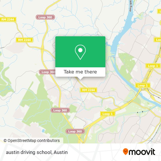 Mapa de austin driving school
