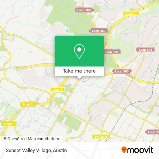 Sunset Valley Village map