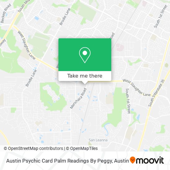 Austin Psychic Card Palm Readings By Peggy map