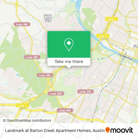 Mapa de Landmark at Barton Creek Apartment Homes